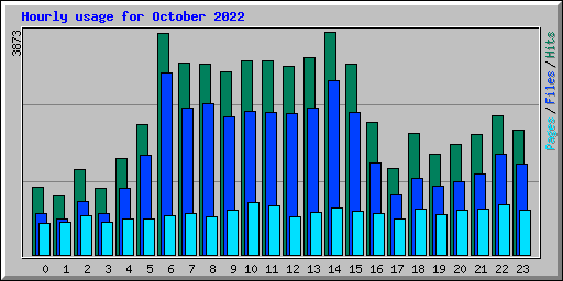 Hourly usage for October 2022