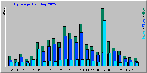 Hourly usage for May 2025